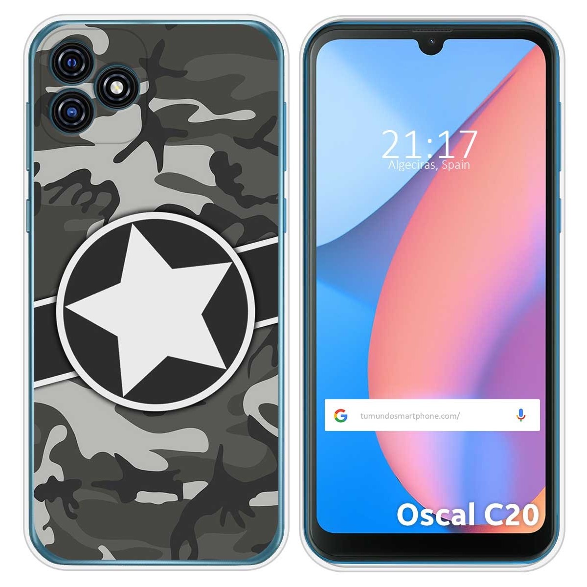 Funda Silicona para Blackview Oscal C20 / C20 Pro diseño Camuflaje 02 Dibujos