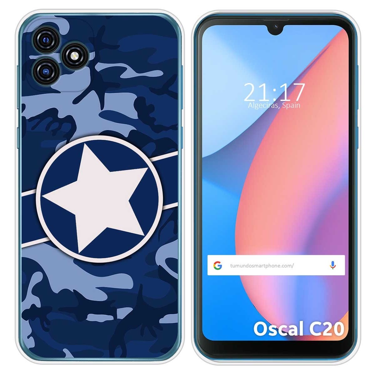 Funda Silicona para Blackview Oscal C20 / C20 Pro diseño Camuflaje 03 Dibujos