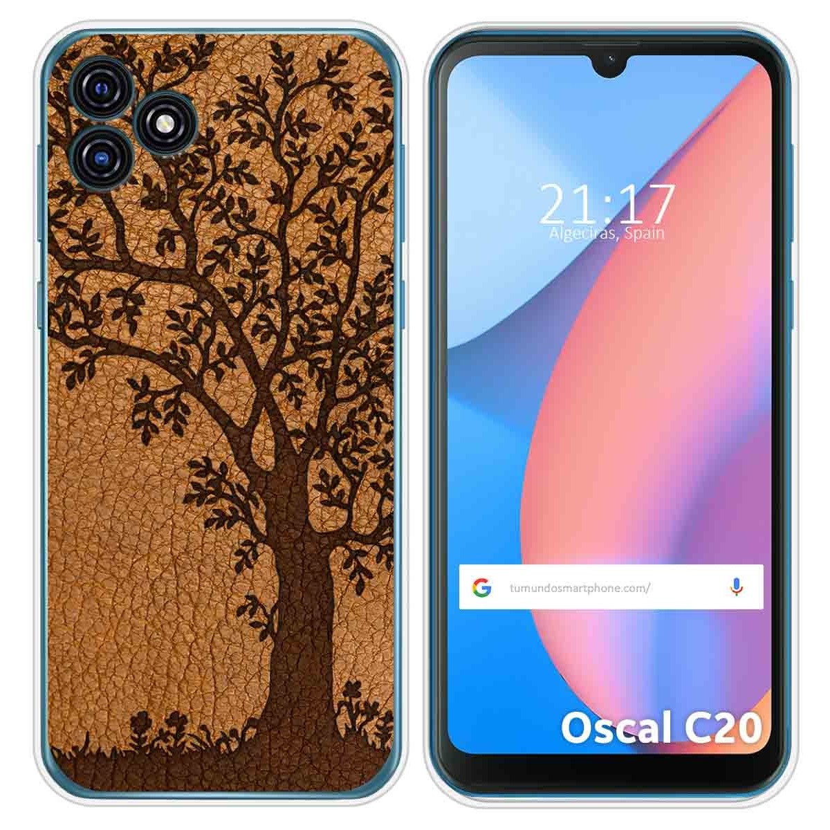 Funda Silicona para Blackview Oscal C20 / C20 Pro diseño Cuero 03 Dibujos