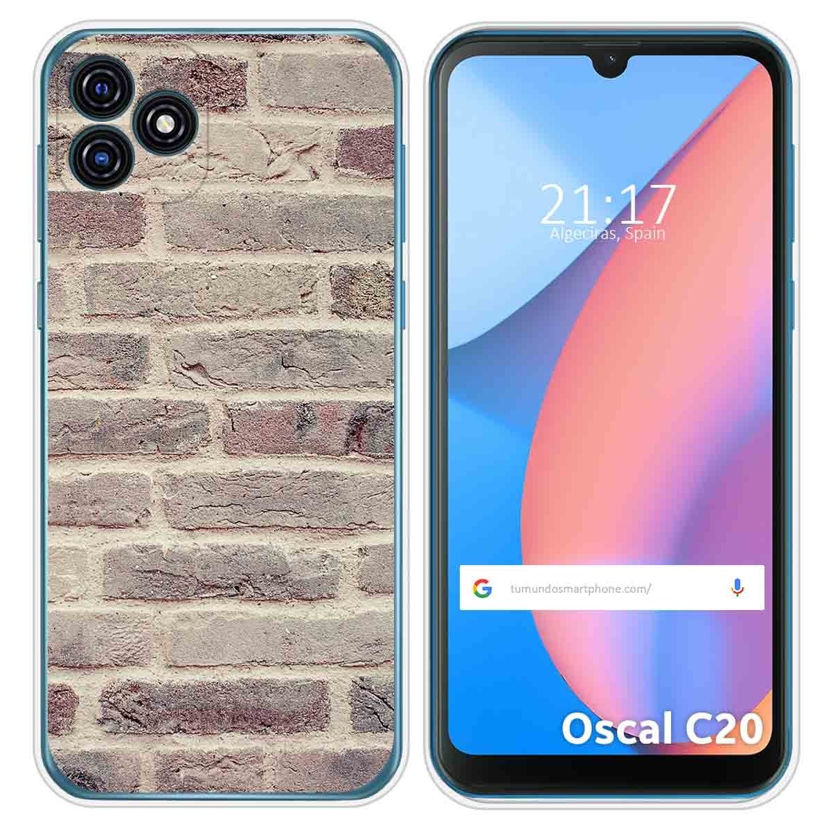 Funda Silicona para Blackview Oscal C20 / C20 Pro diseño Ladrillo 01 Dibujos