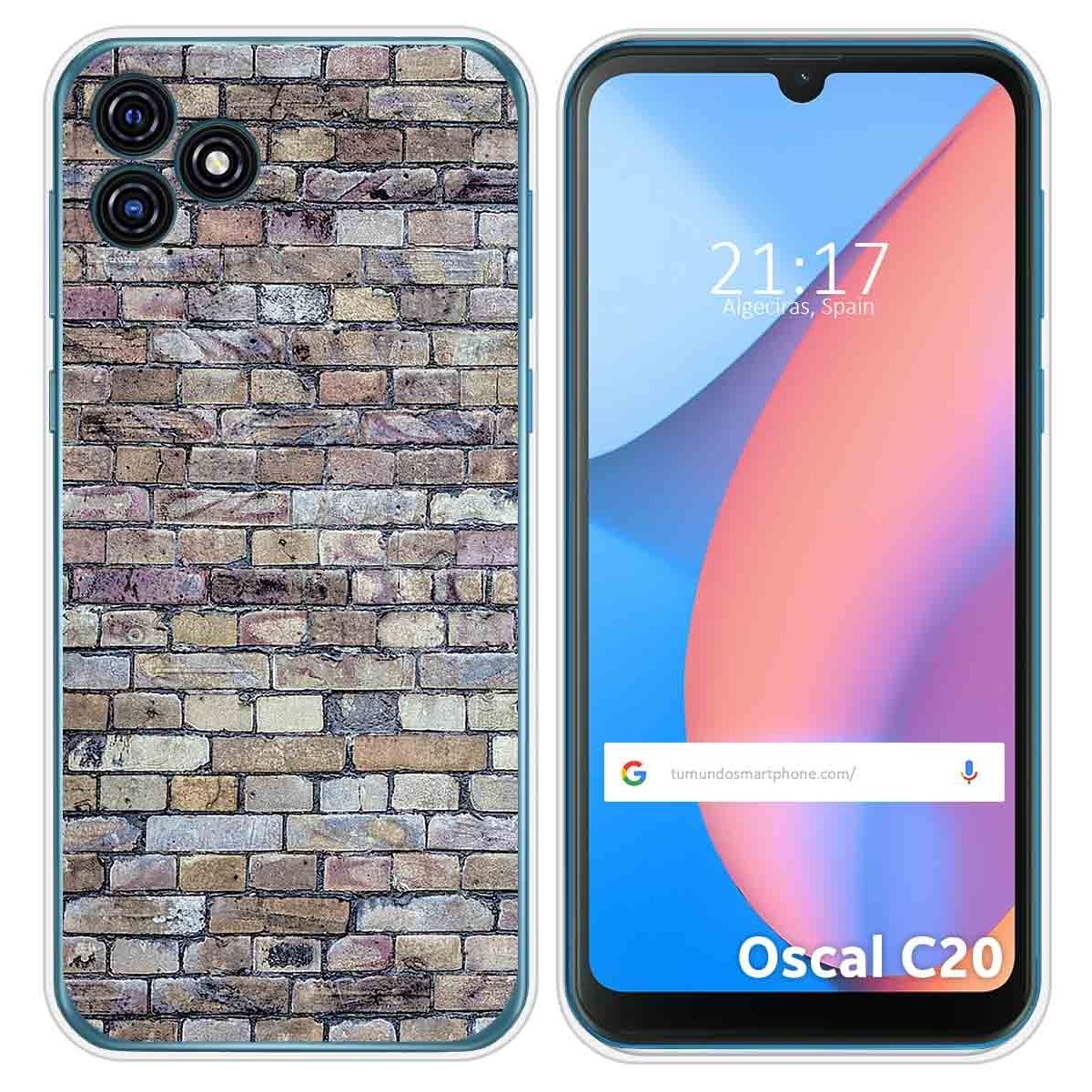 Funda Silicona para Blackview Oscal C20 / C20 Pro diseño Ladrillo 02 Dibujos