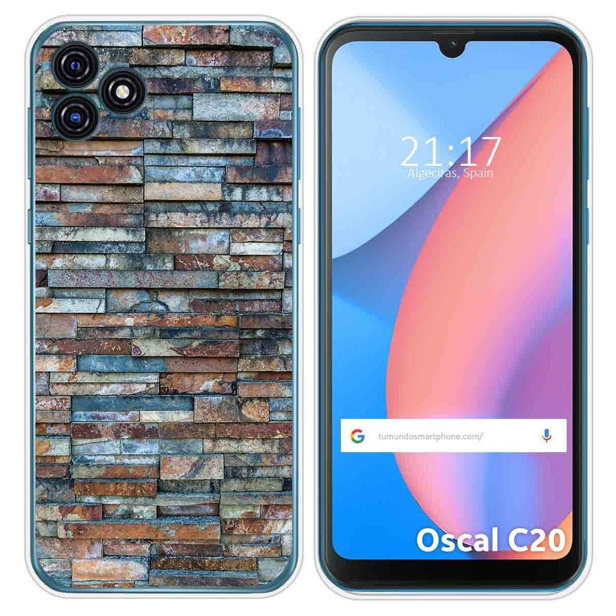 Funda Silicona para Blackview Oscal C20 / C20 Pro diseño Ladrillo 05 Dibujos