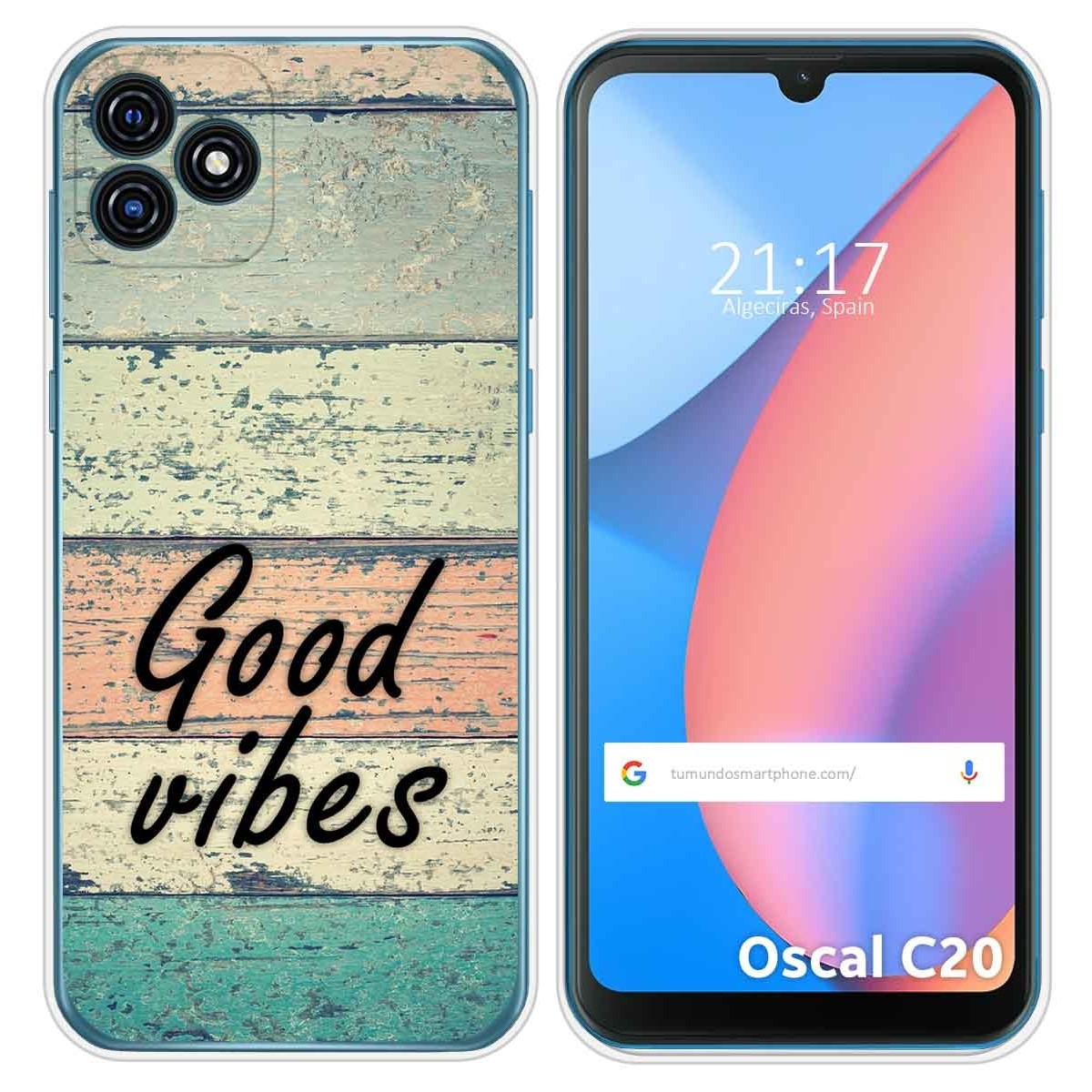 Funda Silicona para Blackview Oscal C20 / C20 Pro diseño Madera 01 Dibujos