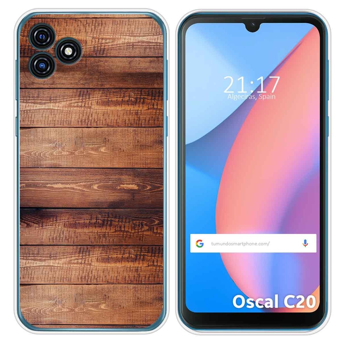 Funda Silicona para Blackview Oscal C20 / C20 Pro diseño Madera 02 Dibujos