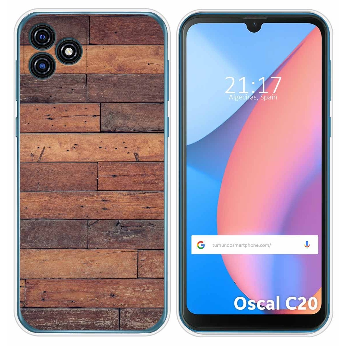 Funda Silicona para Blackview Oscal C20 / C20 Pro diseño Madera 03 Dibujos