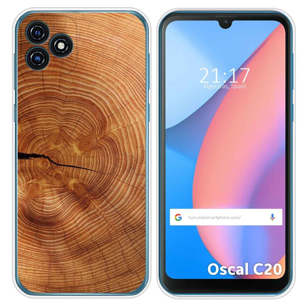 Funda Silicona para Blackview Oscal C20 / C20 Pro diseño Madera 04 Dibujos