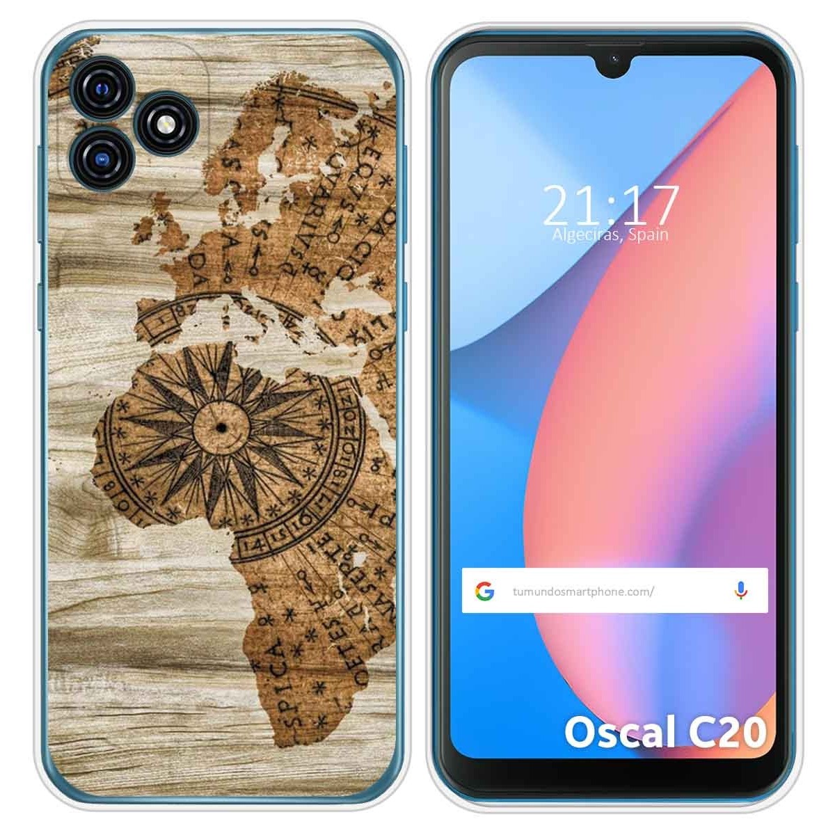 Funda Silicona para Blackview Oscal C20 / C20 Pro diseño Madera 07 Dibujos