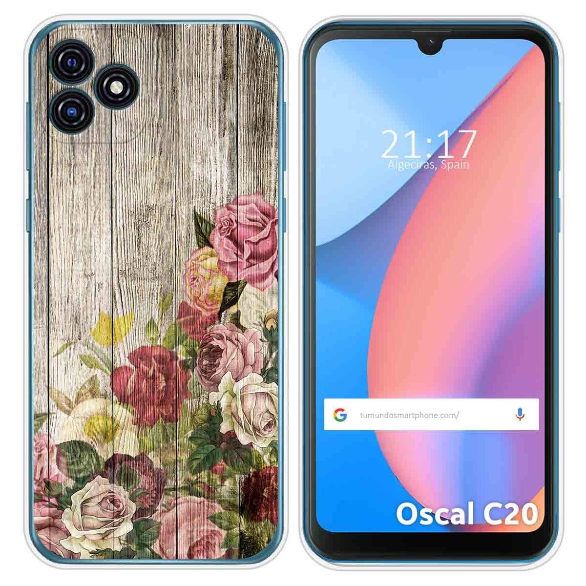 Funda Silicona para Blackview Oscal C20 / C20 Pro diseño Madera 08 Dibujos