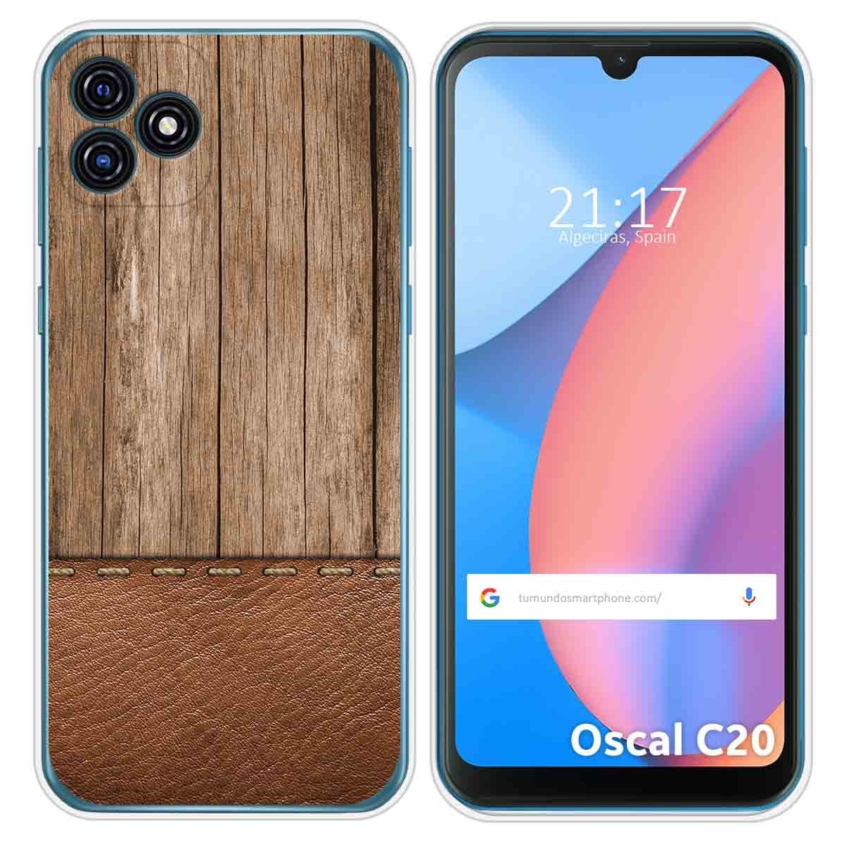 Funda Silicona para Blackview Oscal C20 / C20 Pro diseño Madera 09 Dibujos