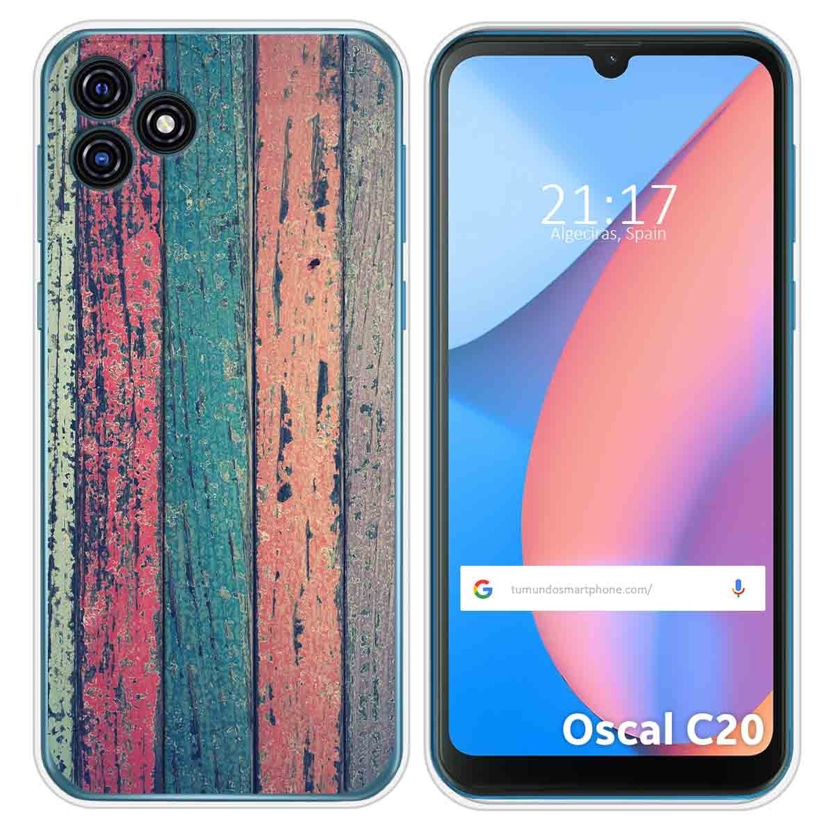 Funda Silicona para Blackview Oscal C20 / C20 Pro diseño Madera 10 Dibujos