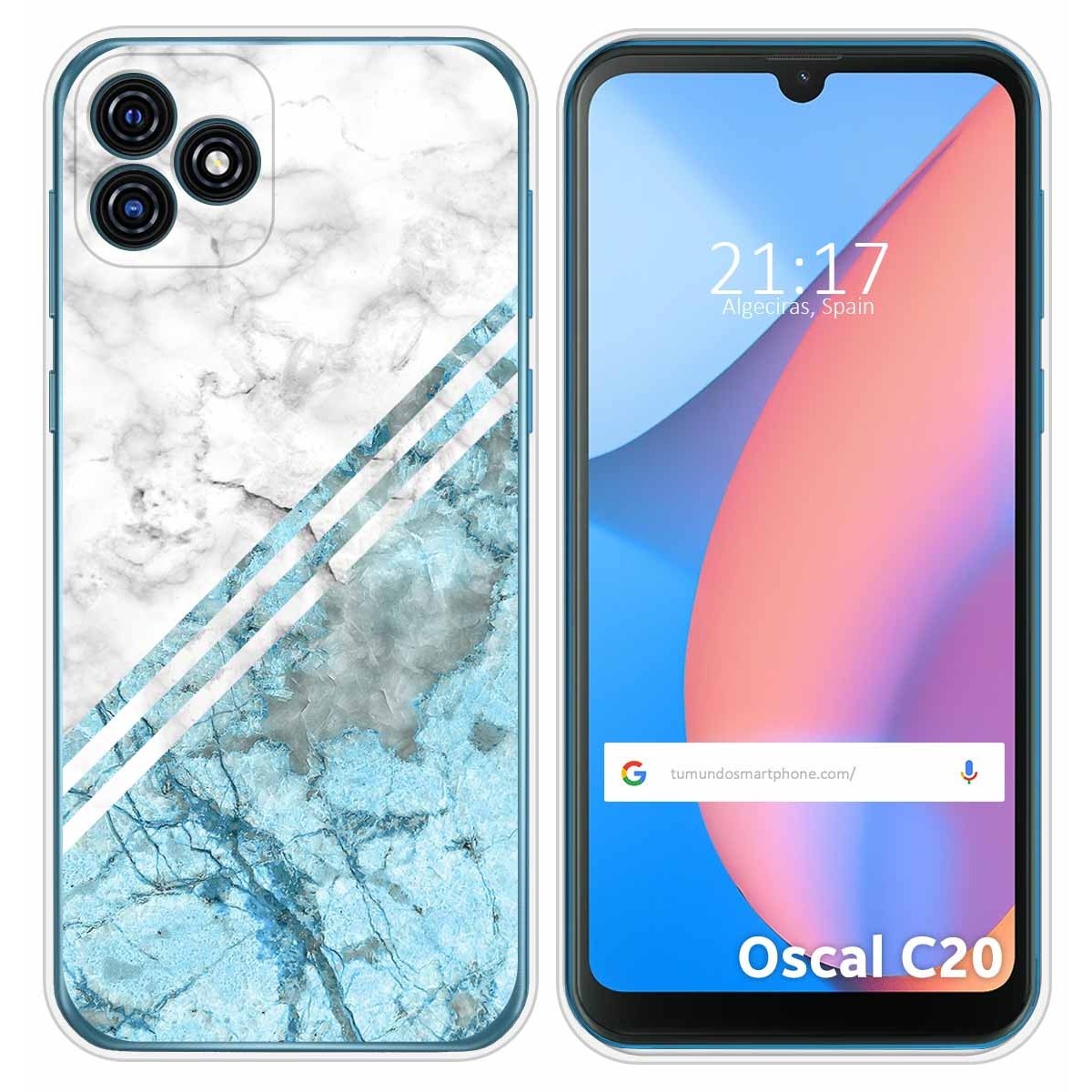 Funda Silicona para Blackview Oscal C20 / C20 Pro diseño Mármol 02 Dibujos