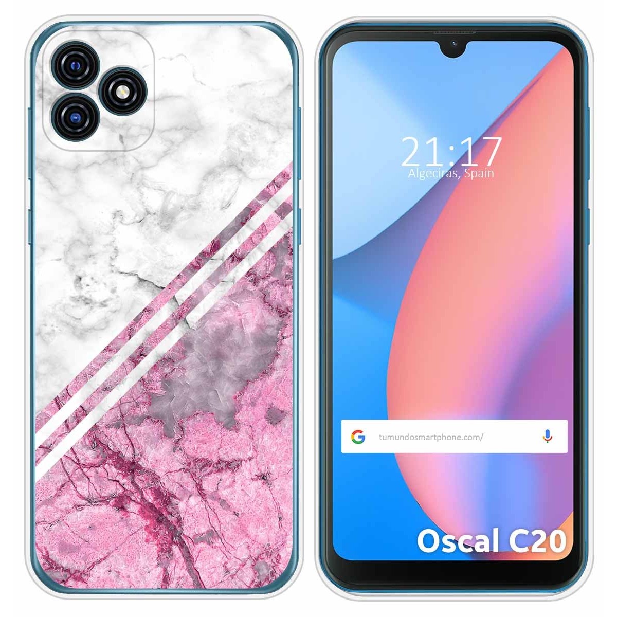 Funda Silicona para Blackview Oscal C20 / C20 Pro diseño Mármol 03 Dibujos