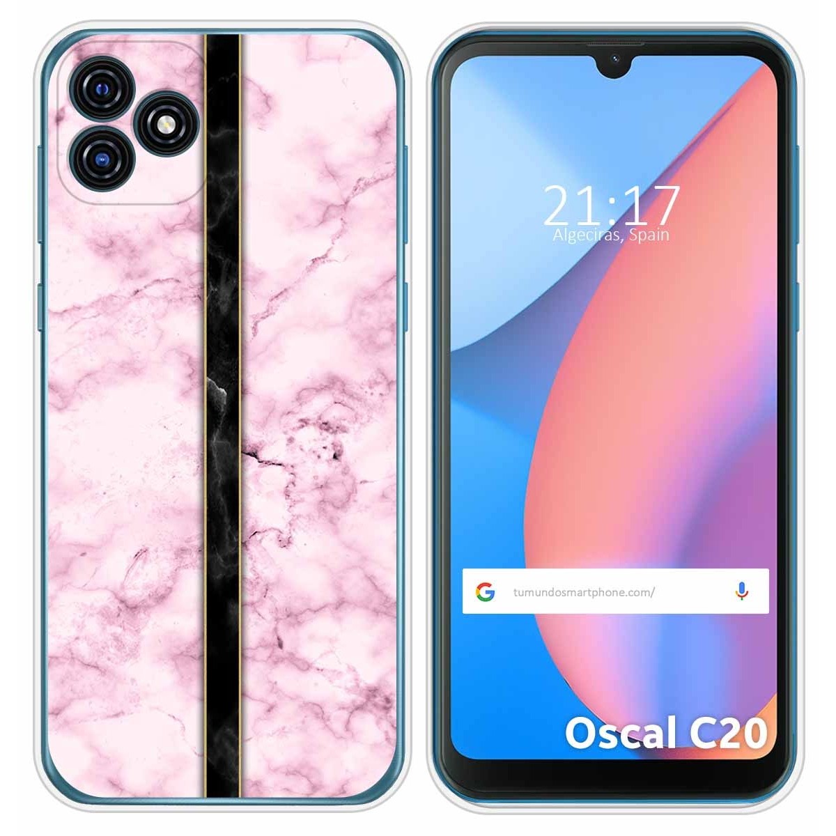 Funda Silicona para Blackview Oscal C20 / C20 Pro diseño Mármol 04 Dibujos