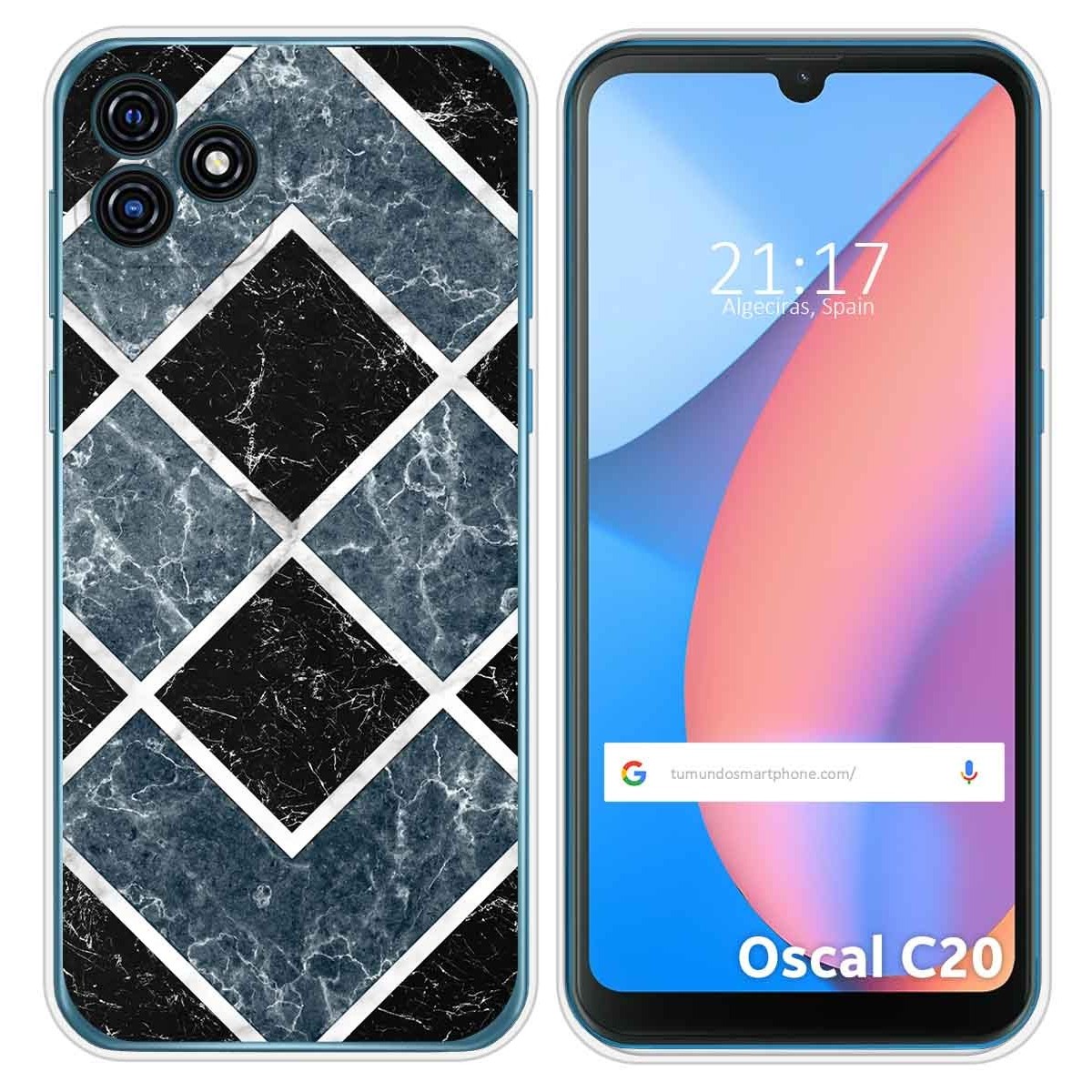Funda Silicona para Blackview Oscal C20 / C20 Pro diseño Mármol 06 Dibujos