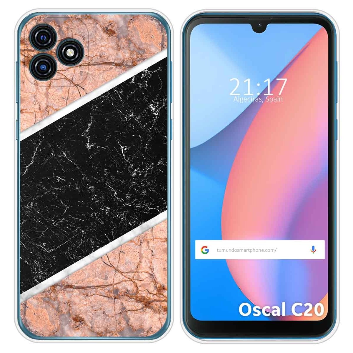 Funda Silicona para Blackview Oscal C20 / C20 Pro diseño Mármol 07 Dibujos