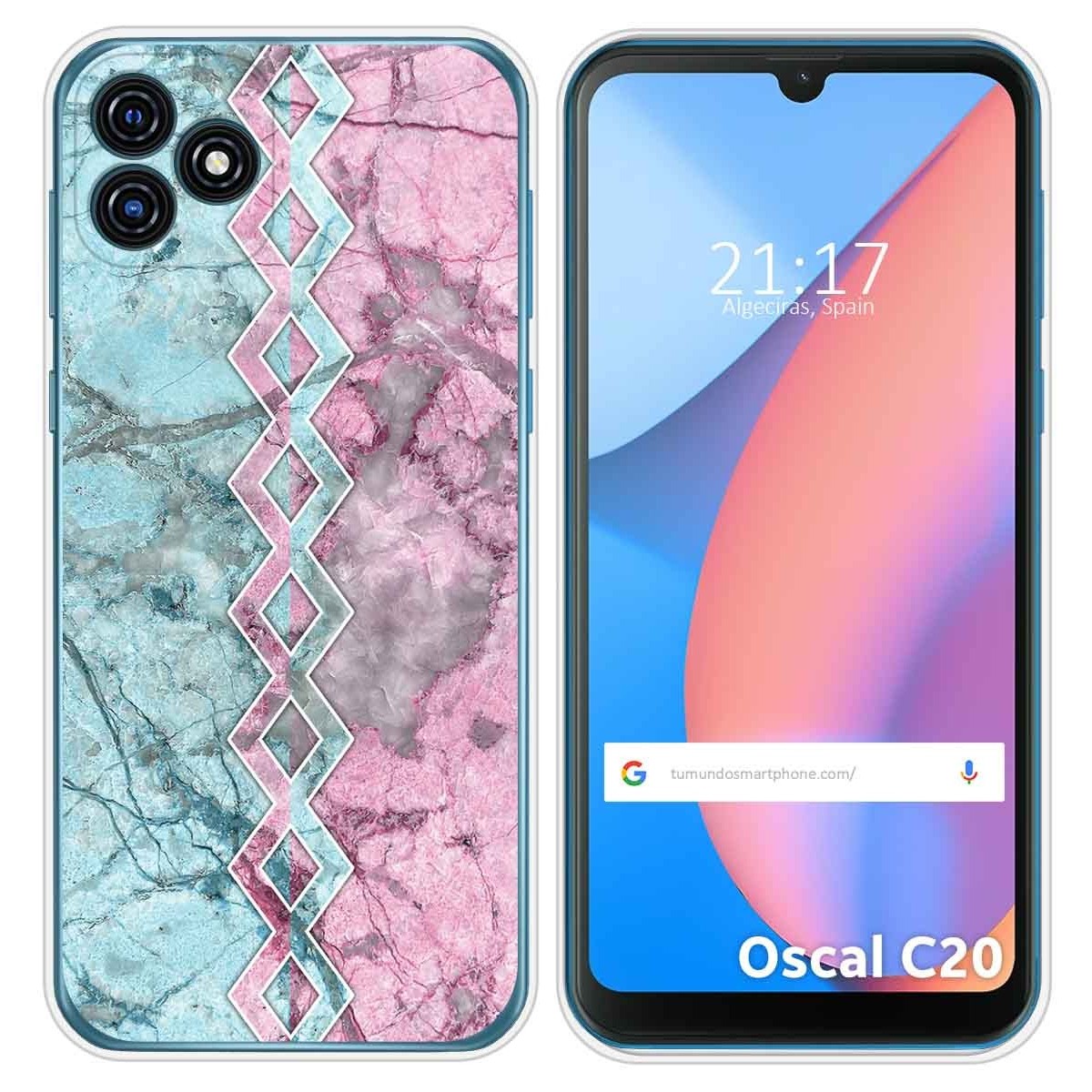 Funda Silicona para Blackview Oscal C20 / C20 Pro diseño Mármol 08 Dibujos