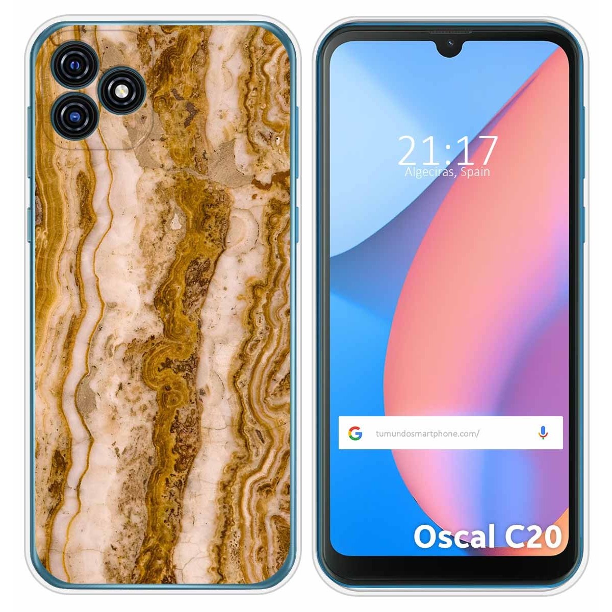 Funda Silicona para Blackview Oscal C20 / C20 Pro diseño Mármol 10 Dibujos
