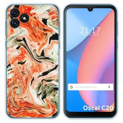 Funda Silicona para Blackview Oscal C20 / C20 Pro diseño Mármol 12 Dibujos