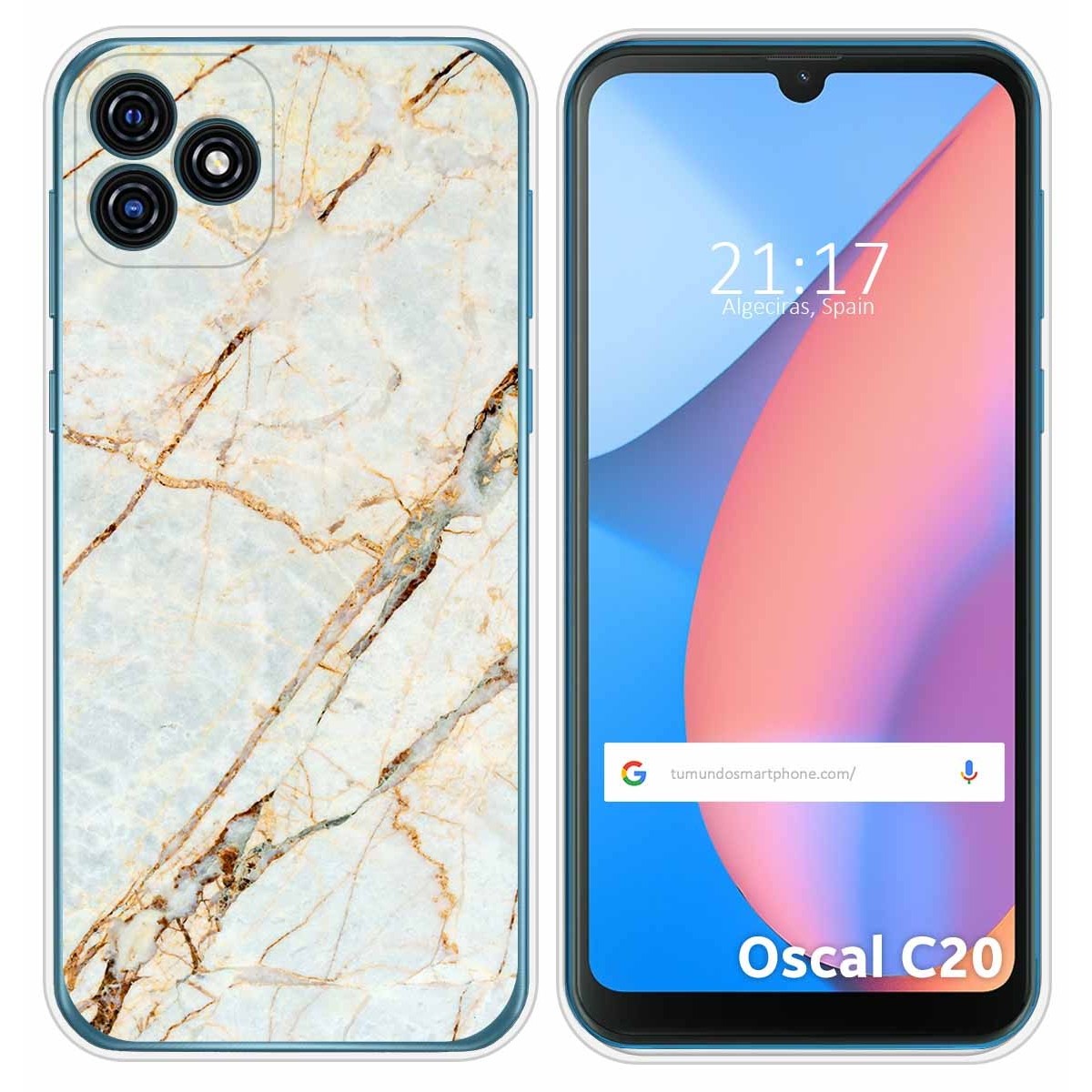 Funda Silicona para Blackview Oscal C20 / C20 Pro diseño Mármol 13 Dibujos