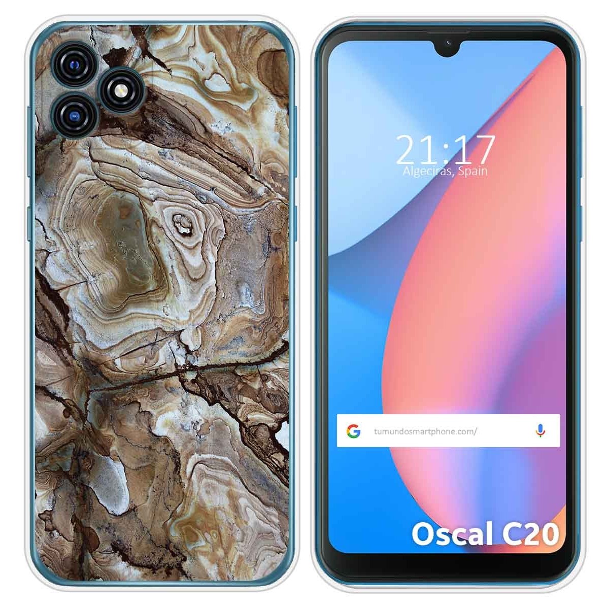 Funda Silicona para Blackview Oscal C20 / C20 Pro diseño Mármol 14 Dibujos
