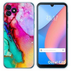 Funda Silicona para Blackview Oscal C20 / C20 Pro diseño Mármol 15 Dibujos