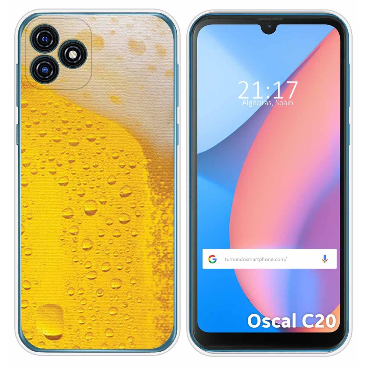 Funda Silicona para Blackview Oscal C20 / C20 Pro diseño Cerveza Dibujos