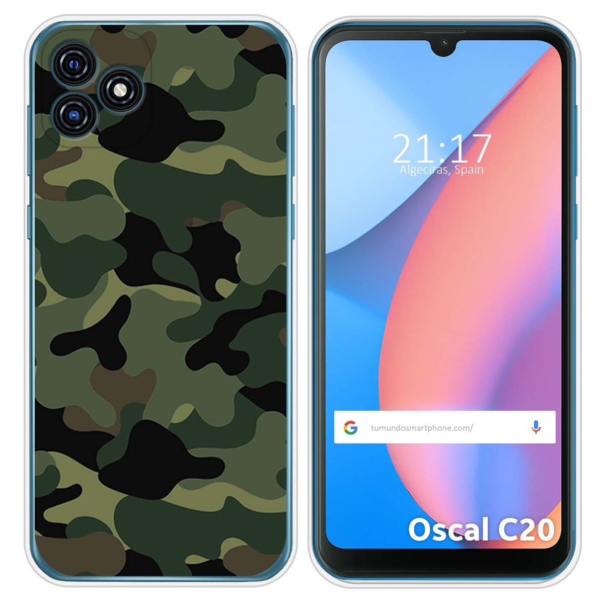 Funda Silicona para Blackview Oscal C20 / C20 Pro diseño Camuflaje Dibujos