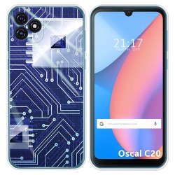 Funda Silicona para Blackview Oscal C20 / C20 Pro diseño Circuito Dibujos