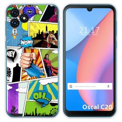 Funda Silicona para Blackview Oscal C20 / C20 Pro diseño Comic Dibujos
