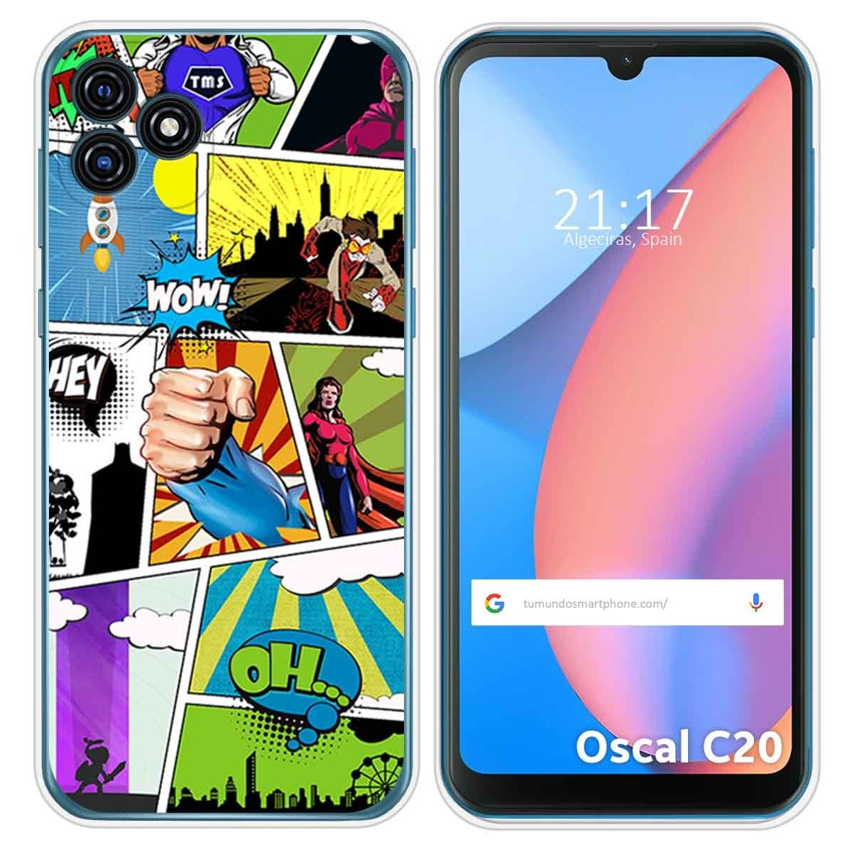 Funda Silicona para Blackview Oscal C20 / C20 Pro diseño Comic Dibujos