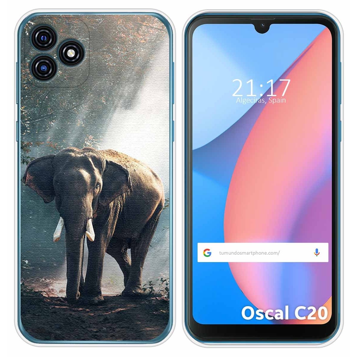 Funda Silicona para Blackview Oscal C20 / C20 Pro diseño Elefante Dibujos