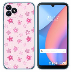 Funda Silicona para Blackview Oscal C20 / C20 Pro diseño Flores Dibujos