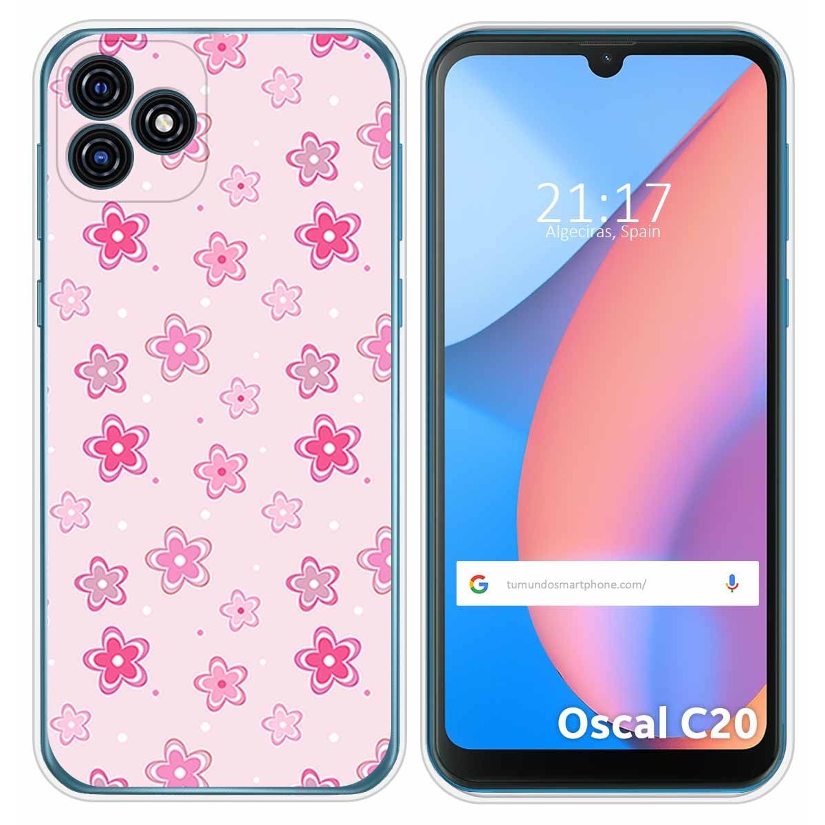 Funda Silicona para Blackview Oscal C20 / C20 Pro diseño Flores Dibujos