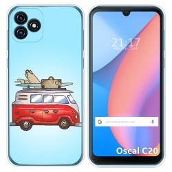 Funda Silicona para Blackview Oscal C20 / C20 Pro diseño Furgoneta Dibujos
