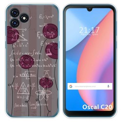Funda Silicona para Blackview Oscal C20 / C20 Pro diseño Flores Vintage Dibujos