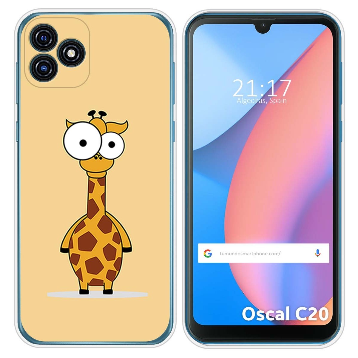 Funda Silicona para Blackview Oscal C20 / C20 Pro diseño Jirafa Dibujos