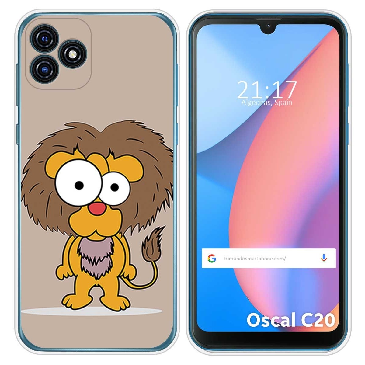 Funda Silicona para Blackview Oscal C20 / C20 Pro diseño Leon Dibujos