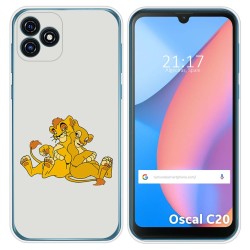 Funda Silicona para Blackview Oscal C20 / C20 Pro diseño Leones Dibujos