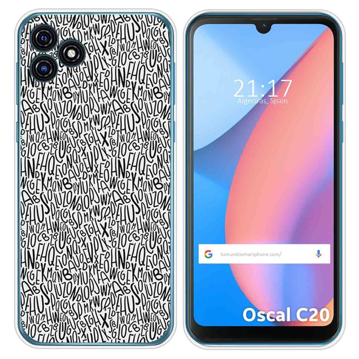 Funda Silicona para Blackview Oscal C20 / C20 Pro diseño Letras Dibujos