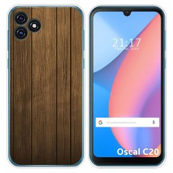 Funda Silicona para Blackview Oscal C20 / C20 Pro diseño Madera Dibujos
