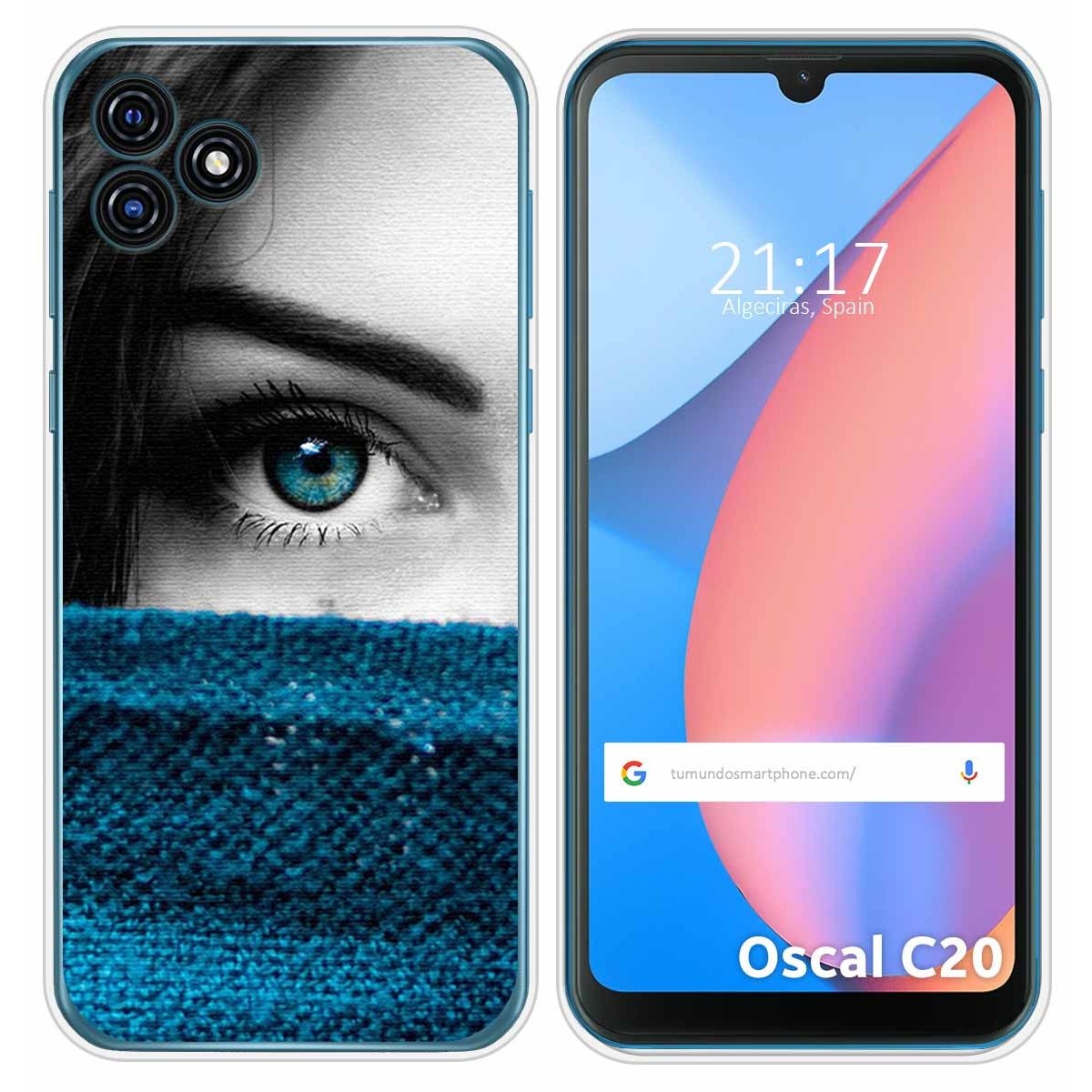 Funda Silicona para Blackview Oscal C20 / C20 Pro diseño Ojo Dibujos