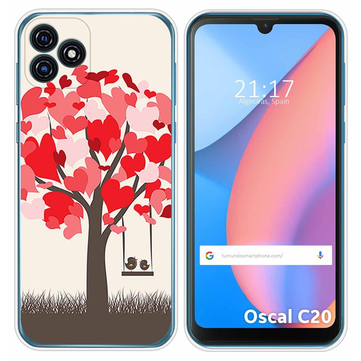 Funda Silicona para Blackview Oscal C20 / C20 Pro diseño Pajaritos Dibujos