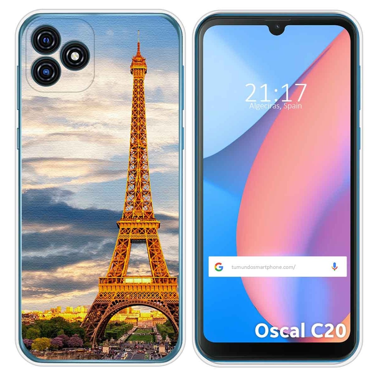 Funda Silicona para Blackview Oscal C20 / C20 Pro diseño Paris Dibujos