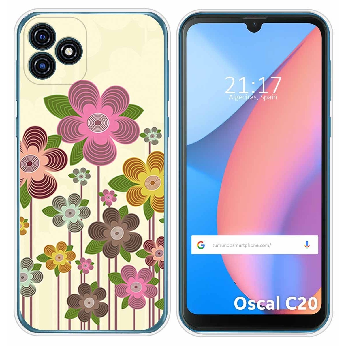 Funda Silicona para Blackview Oscal C20 / C20 Pro diseño Primavera En Flor Dibujos