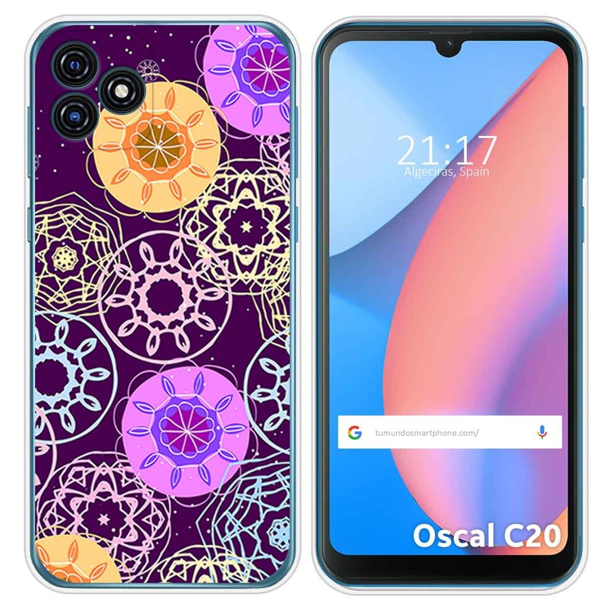 Funda Silicona para Blackview Oscal C20 / C20 Pro diseño Radial Dibujos