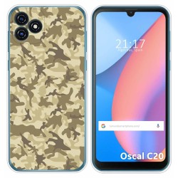 Funda Silicona para Blackview Oscal C20 / C20 Pro diseño Sand Camuflaje Dibujos