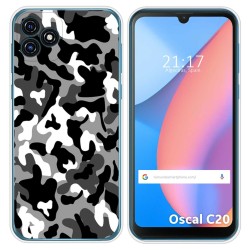 Funda Silicona para Blackview Oscal C20 / C20 Pro diseño Snow Camuflaje Dibujos