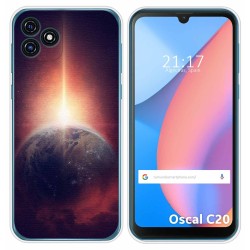 Funda Silicona para Blackview Oscal C20 / C20 Pro diseño Tierra Dibujos