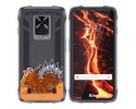Funda Silicona Transparente para Cubot King Kong 7 diseño Bufalo Dibujos
