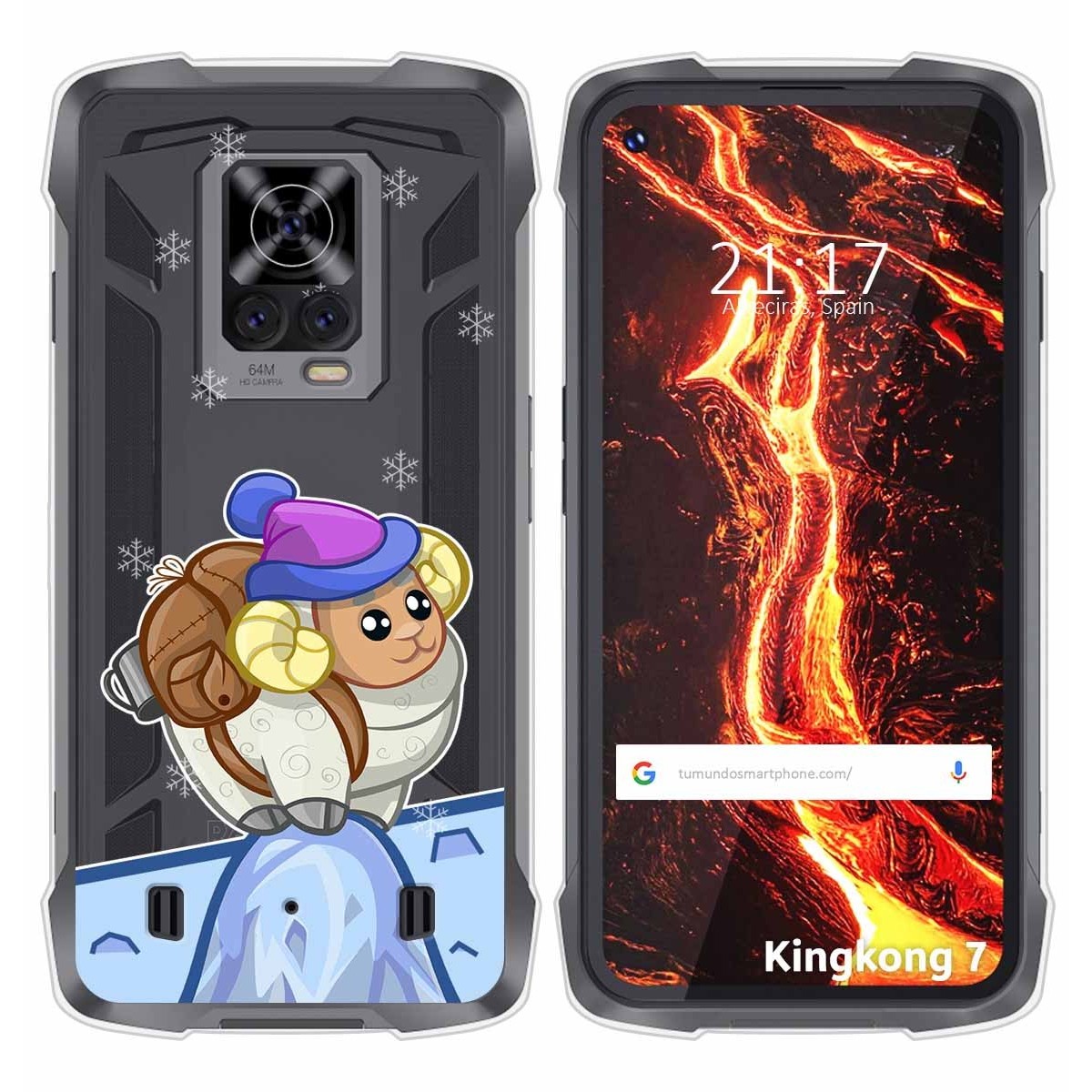 Funda Silicona Transparente para Cubot King Kong 7 diseño Cabra Dibujos